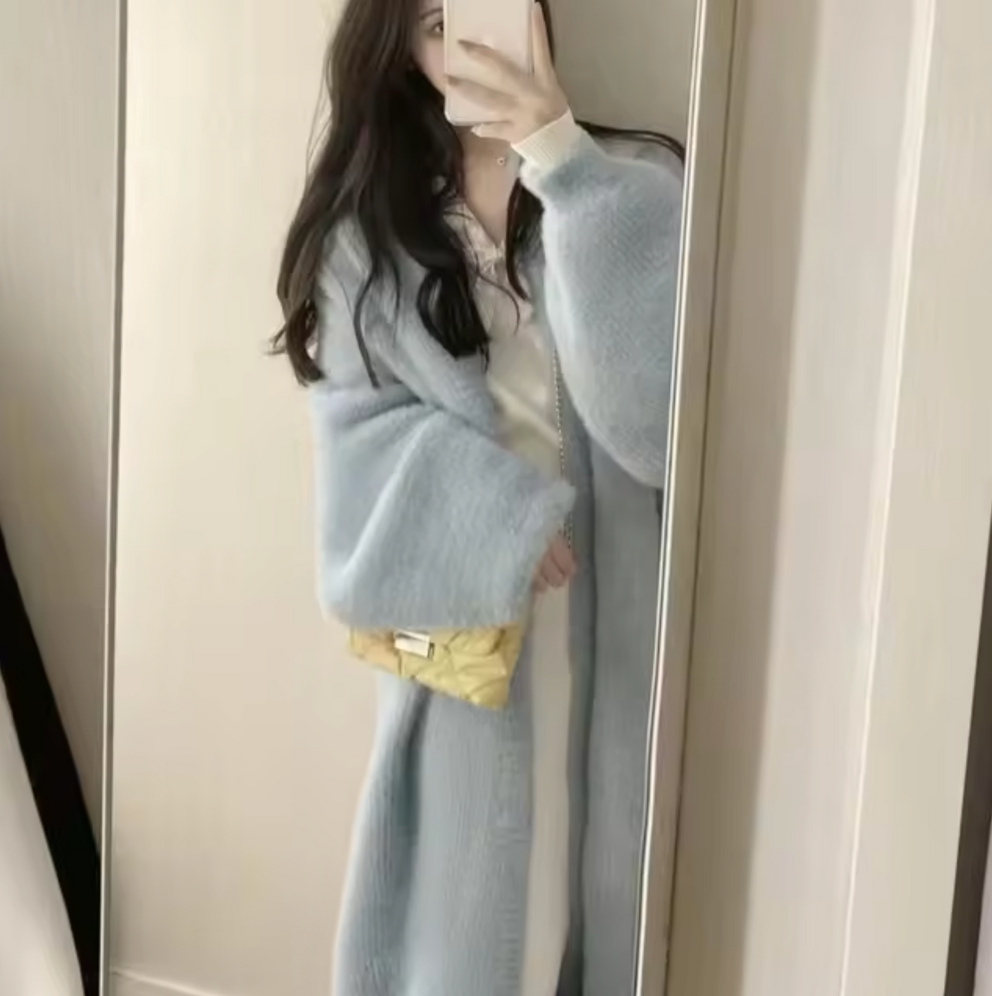 Yassi – Lang cashmere strik cardigan