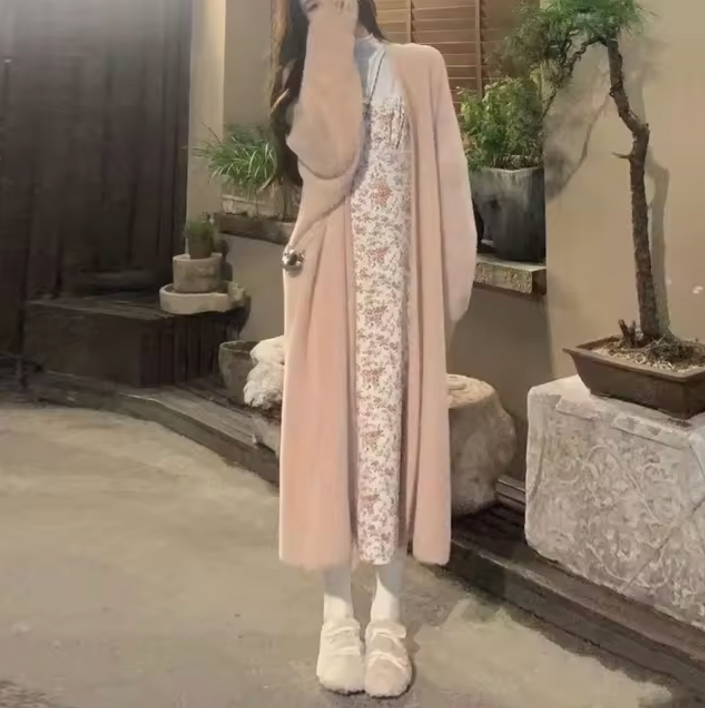 Yassi – Lang cashmere strik cardigan